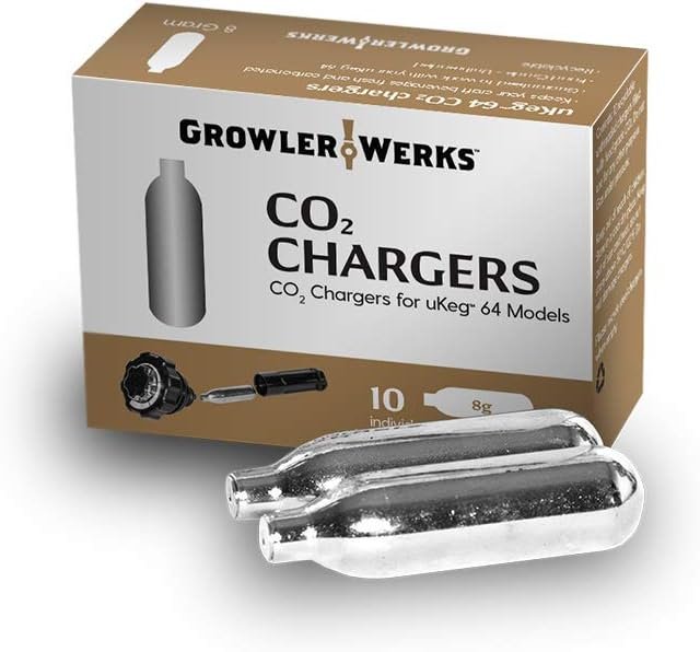 uKeg 64 CO2 Chargers 8g, Box of 10