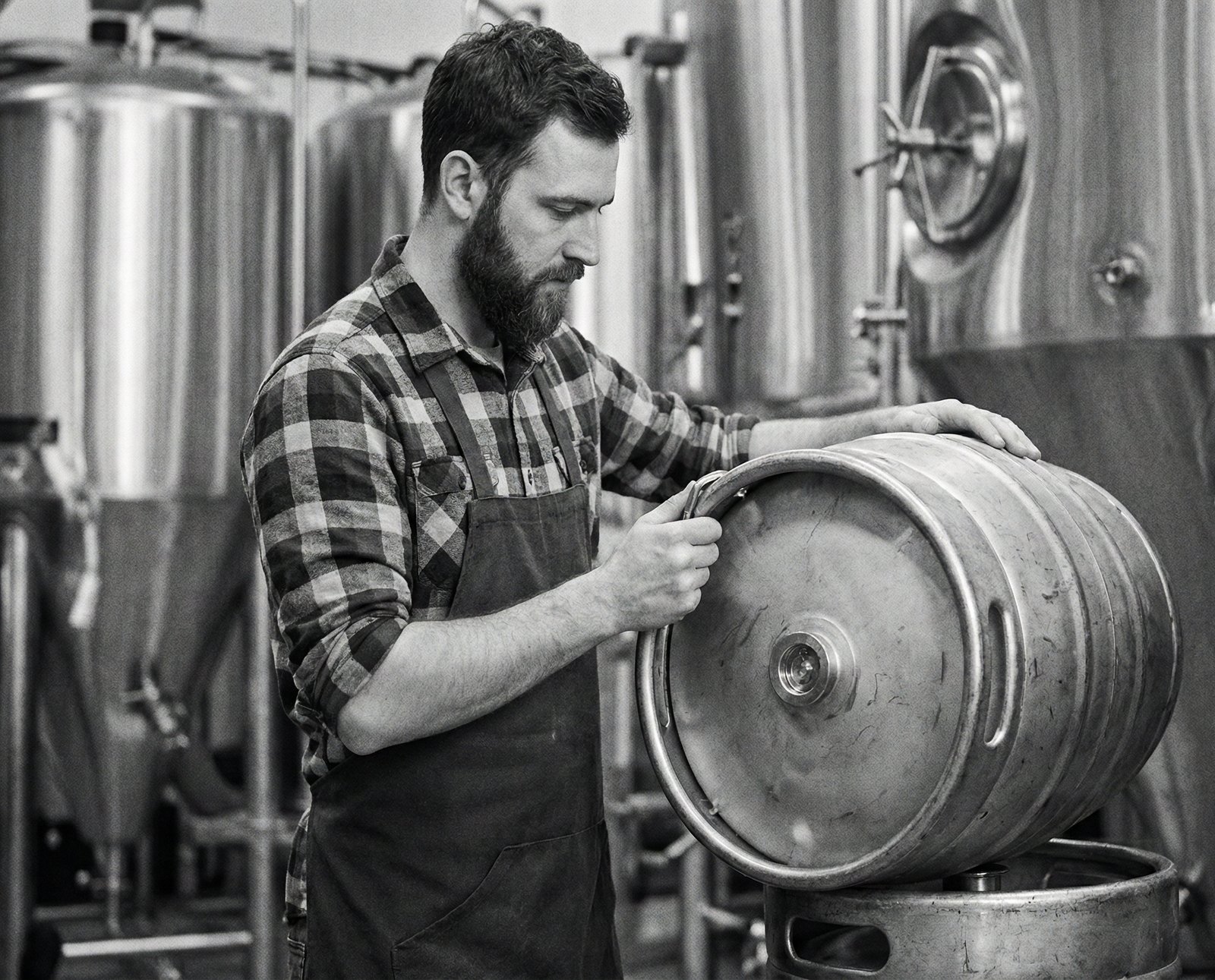 Man working in brewery