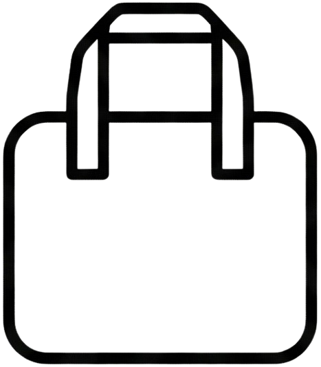 Reusable shopping bag icon